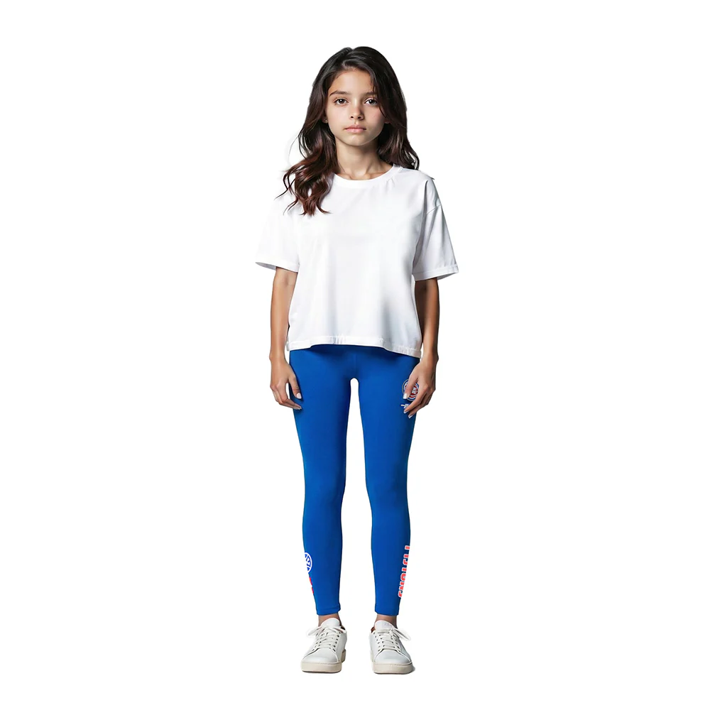 NBA DETROIT PISTONS CLASSIC LITTLE GIRLS LEGGING (ROYAL BLUE) - Image 3