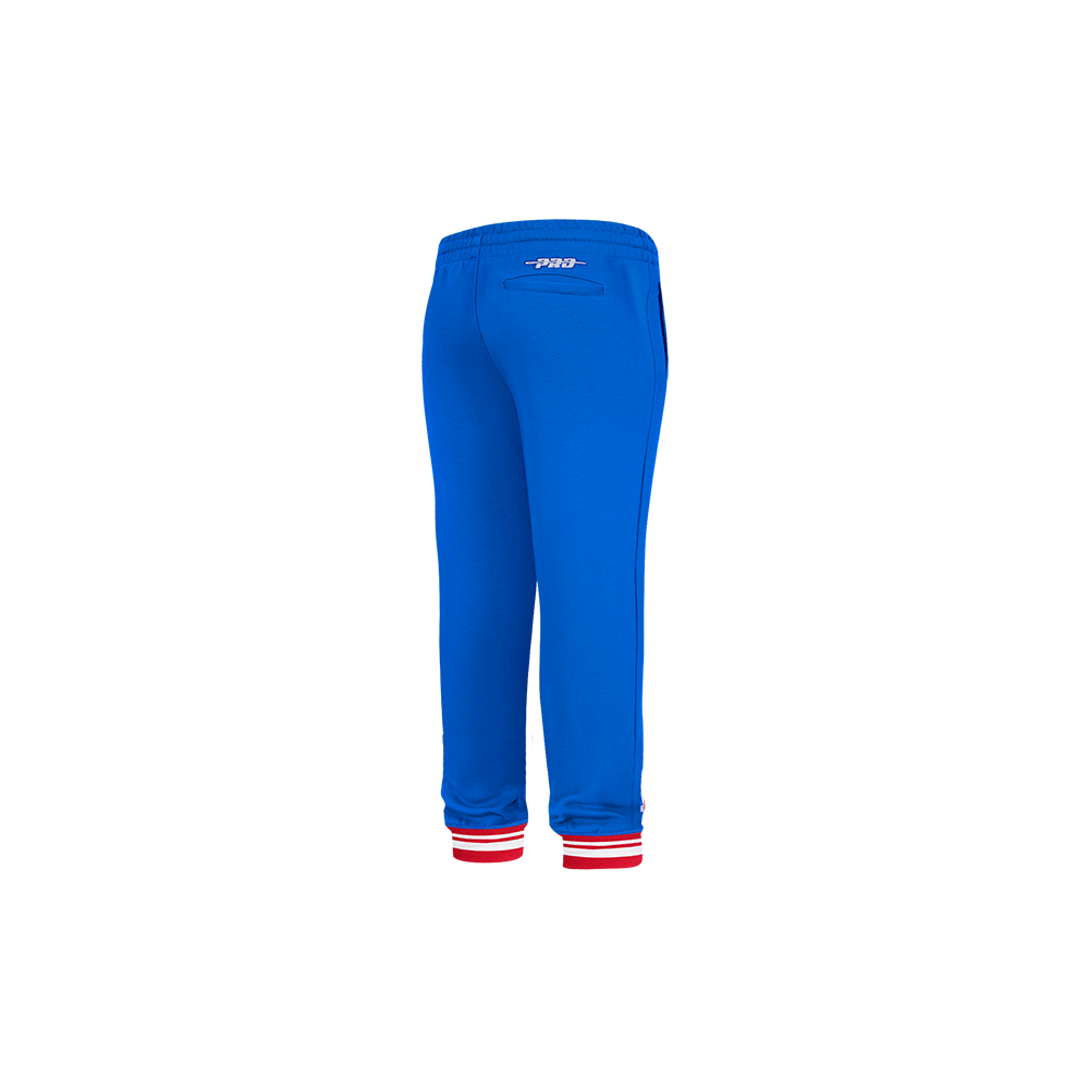NBA DETROIT PISTONS RETRO CLASSIC TODDLER BOYS RIB SWEATPANT (ROYAL BLUE/RED) - Image 3