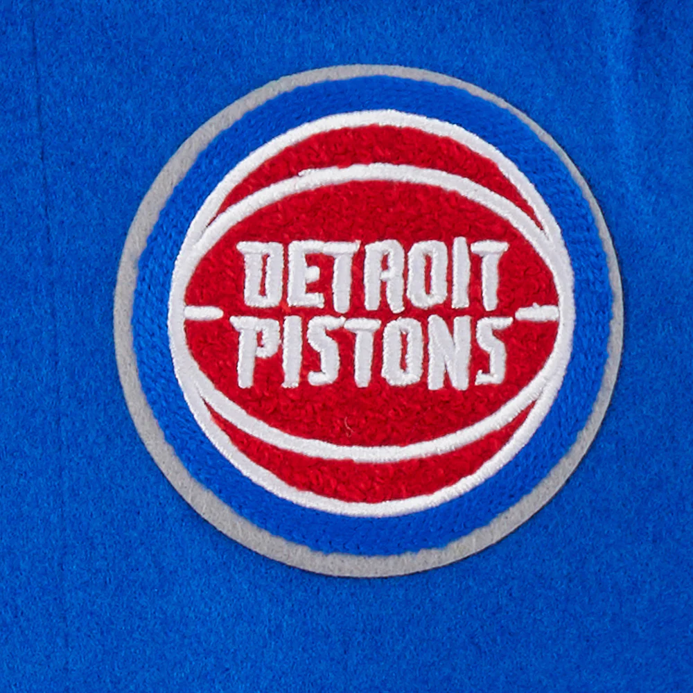 NBA DETROIT PISTONS CLASSIC TODDLER BOYS WOOL VARSITY JACKET (ROYAL BLUE/WHITE) - Image 9