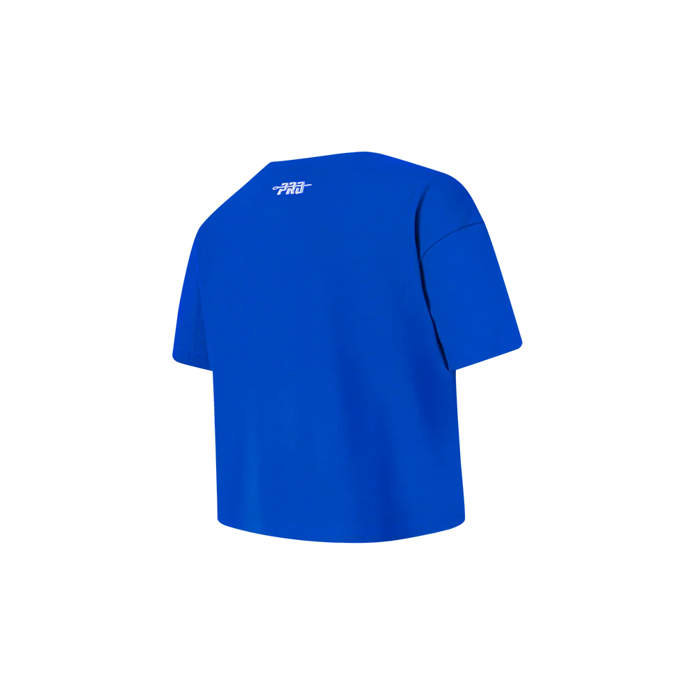 NBA DETROIT PISTONS RETRO CLASSIC TODDLER GIRLS SHORT SLEEVE BOXY TEE (ROYAL BLUE) - Image 4