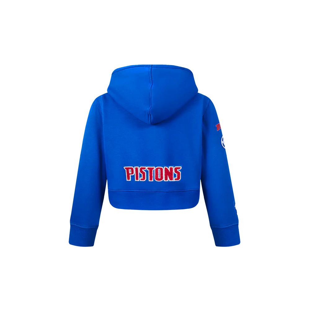 NBA DETROIT PISTONS CLASSIC TODDLER GIRLS FLEECE FULL ZIP HOODIE  (ROYAL BLUE) - Image 3