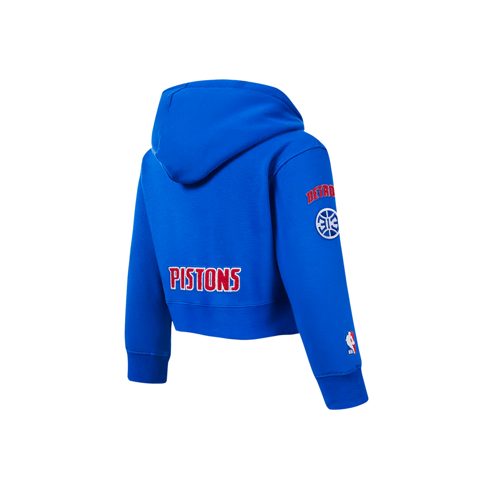 NBA DETROIT PISTONS CLASSIC TODDLER GIRLS FLEECE FULL ZIP HOODIE  (ROYAL BLUE) - Image 4