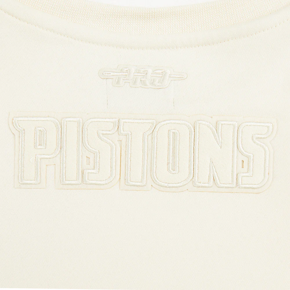 NBA DETROIT PISTONS NEUTRAL TODDLER GIRLS FLEECE CREWNECK (EGGSHELL) - Image 6