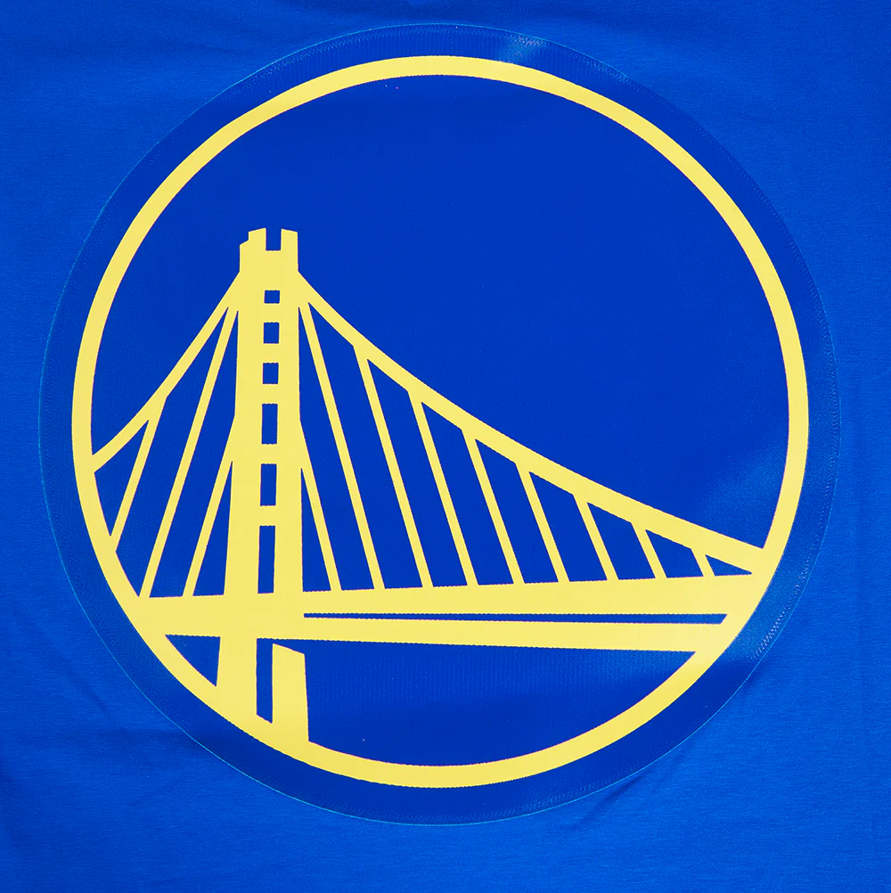 NBA GOLDEN STATE WARRIORS CLASSIC MESH STRIPED MEN'S TEE (ROYAL BLUE) - Image 7