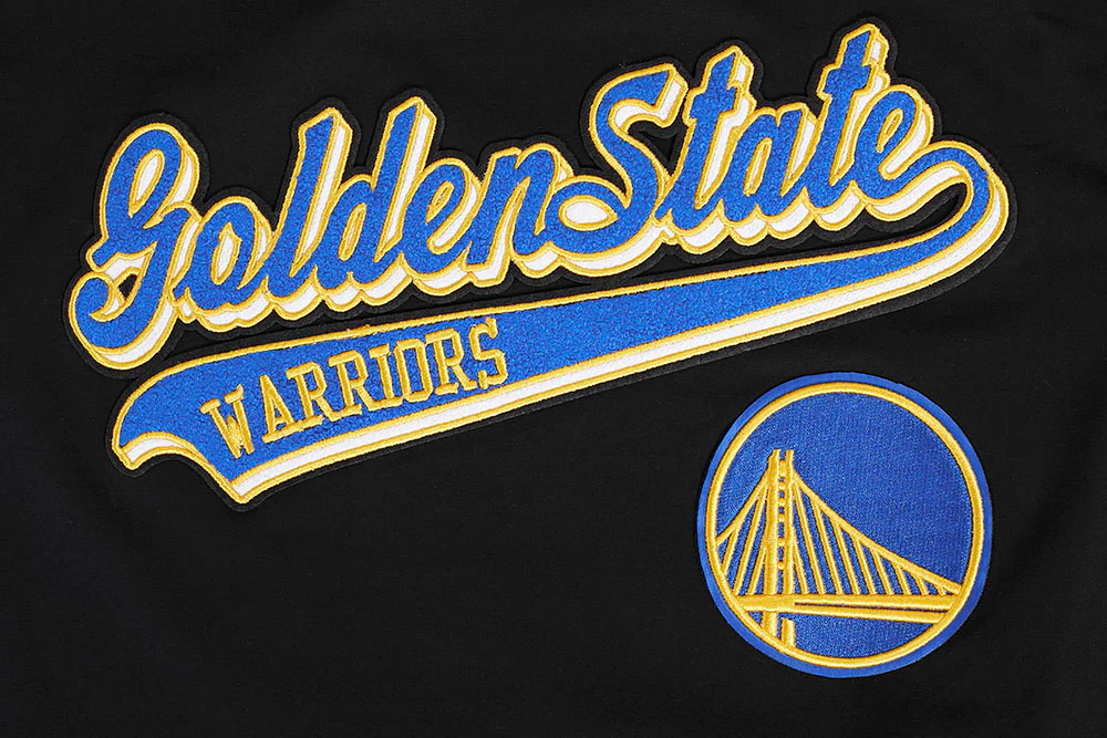 NBA GOLDEN STATE WARRIORS SCRIPT TAIL MEN'S TEE (BLACK) - Image 5