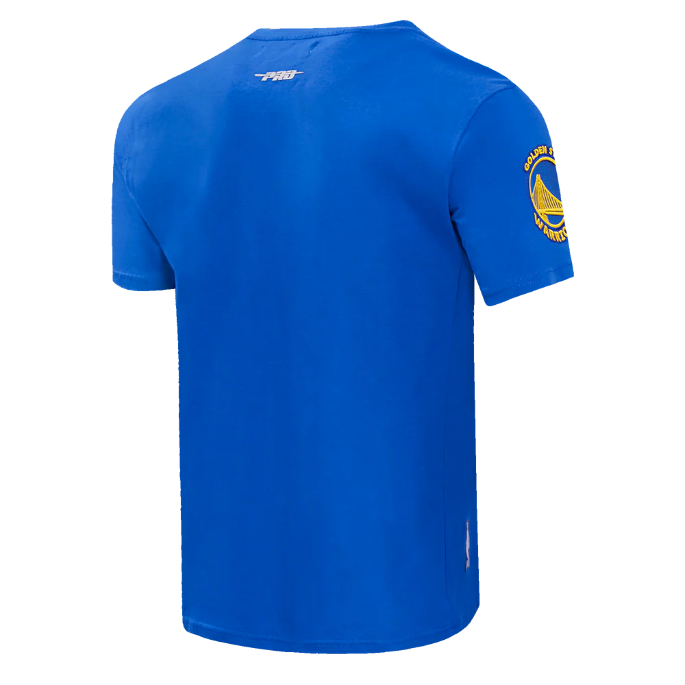 NBA GOLDEN STATE WARRIORS SCRIPT TAIL MEN'S TEE (ROYAL BLUE) - Image 4