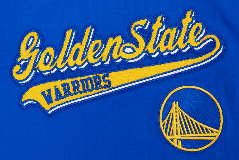 NBA GOLDEN STATE WARRIORS SCRIPT TAIL MEN'S TEE (ROYAL BLUE) - Image 5