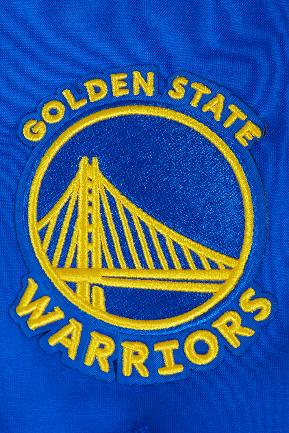 NBA GOLDEN STATE WARRIORS CLASSIC MEN'S PRO SS DOUBLE KNIT JACKET (ROYAL BLUE) - Image 6
