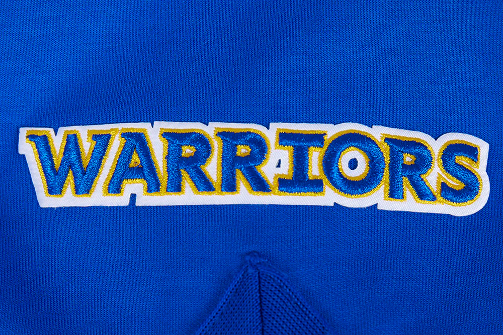NBA GOLDEN STATE WARRIORS CLASSIC MEN'S PRO SS DOUBLE KNIT JACKET (ROYAL BLUE) - Image 7