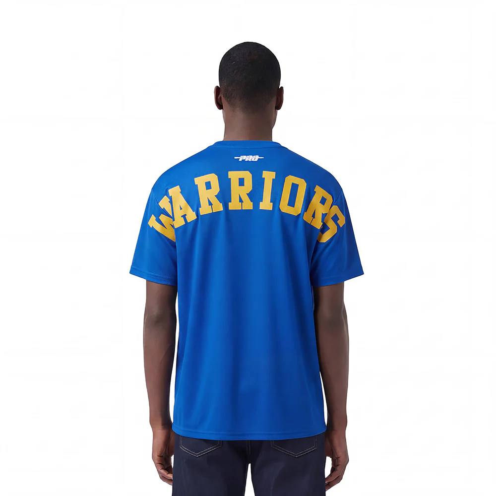 NBA GOLDEN STATE WARRIORS WINGSPAN MEN'S CJ DROP SHOULDER TEE (ROYAL BLUE)