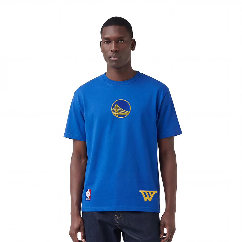 NBA GOLDEN STATE WARRIORS WINGSPAN MEN'S CJ DROP SHOULDER TEE (ROYAL BLUE) - Image 2
