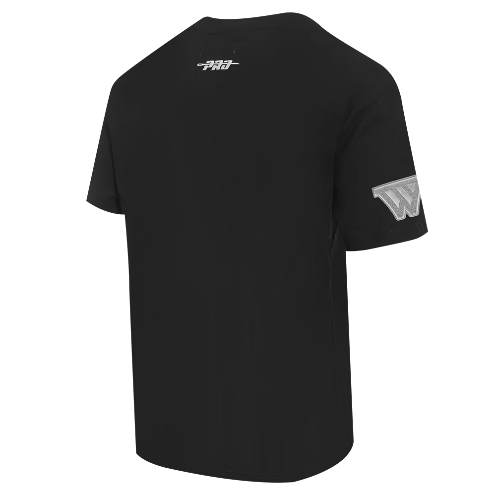 NBA GOLDEN STATE WARRIORS REVERSE FRENCH TERRY MEN'S COTTON JERSEY DROP SHOULDER TEE (BLACK) - Image 4