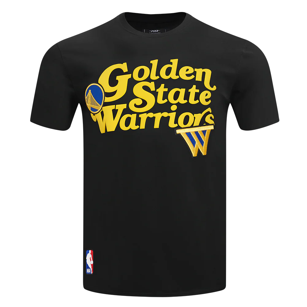 NBA GOLDEN STATE WARRIORS SOUVENIR MEN'S SINGLE JERSEY TEE (BLACK) - Image 3