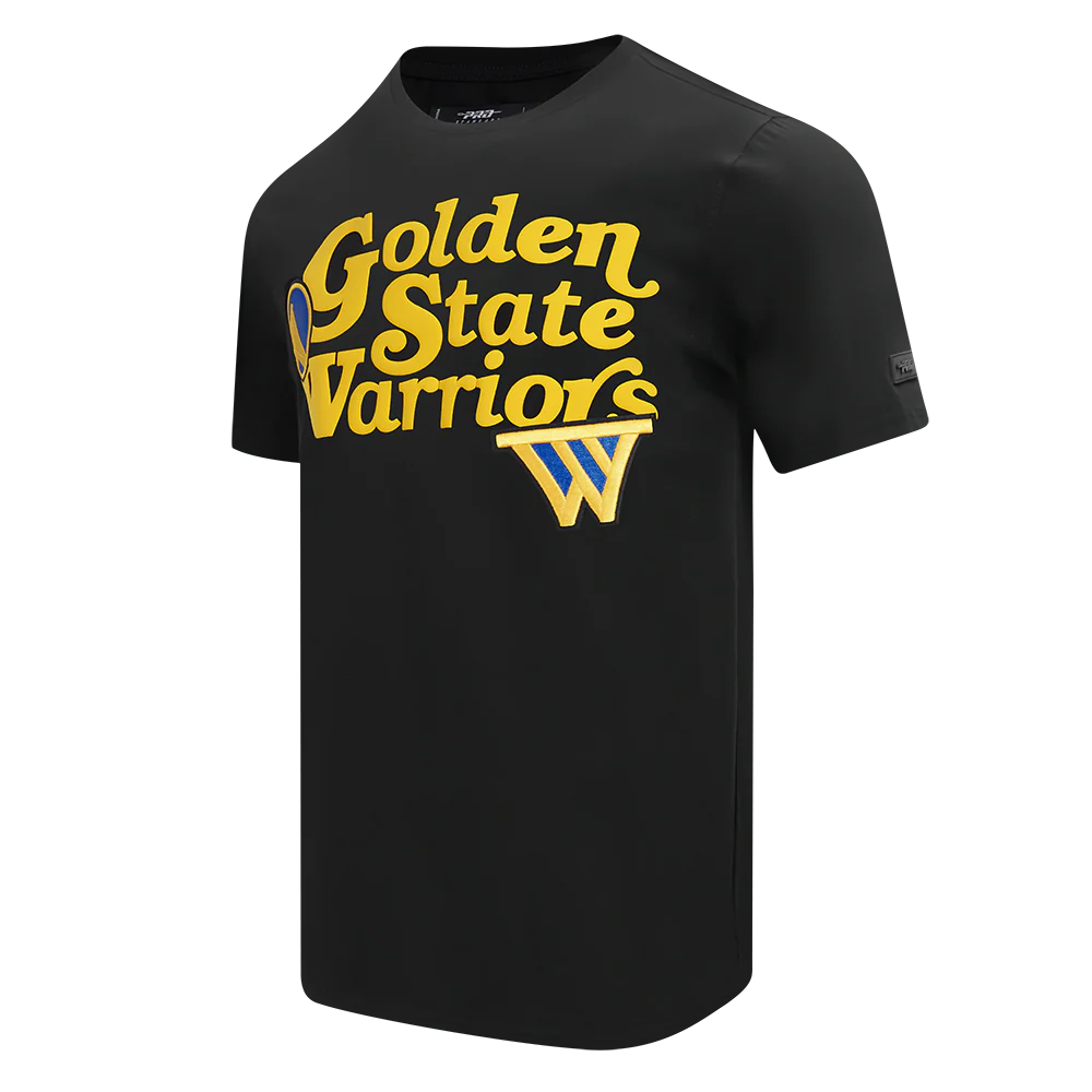 NBA GOLDEN STATE WARRIORS SOUVENIR MEN'S SINGLE JERSEY TEE (BLACK) - Image 4