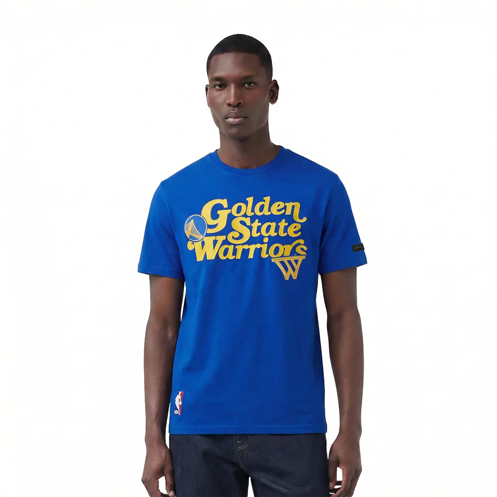 NBA GOLDEN STATE WARRIORS SOUVENIR MEN'S SINGLE JERSEY TEE (ROYAL BLUE)