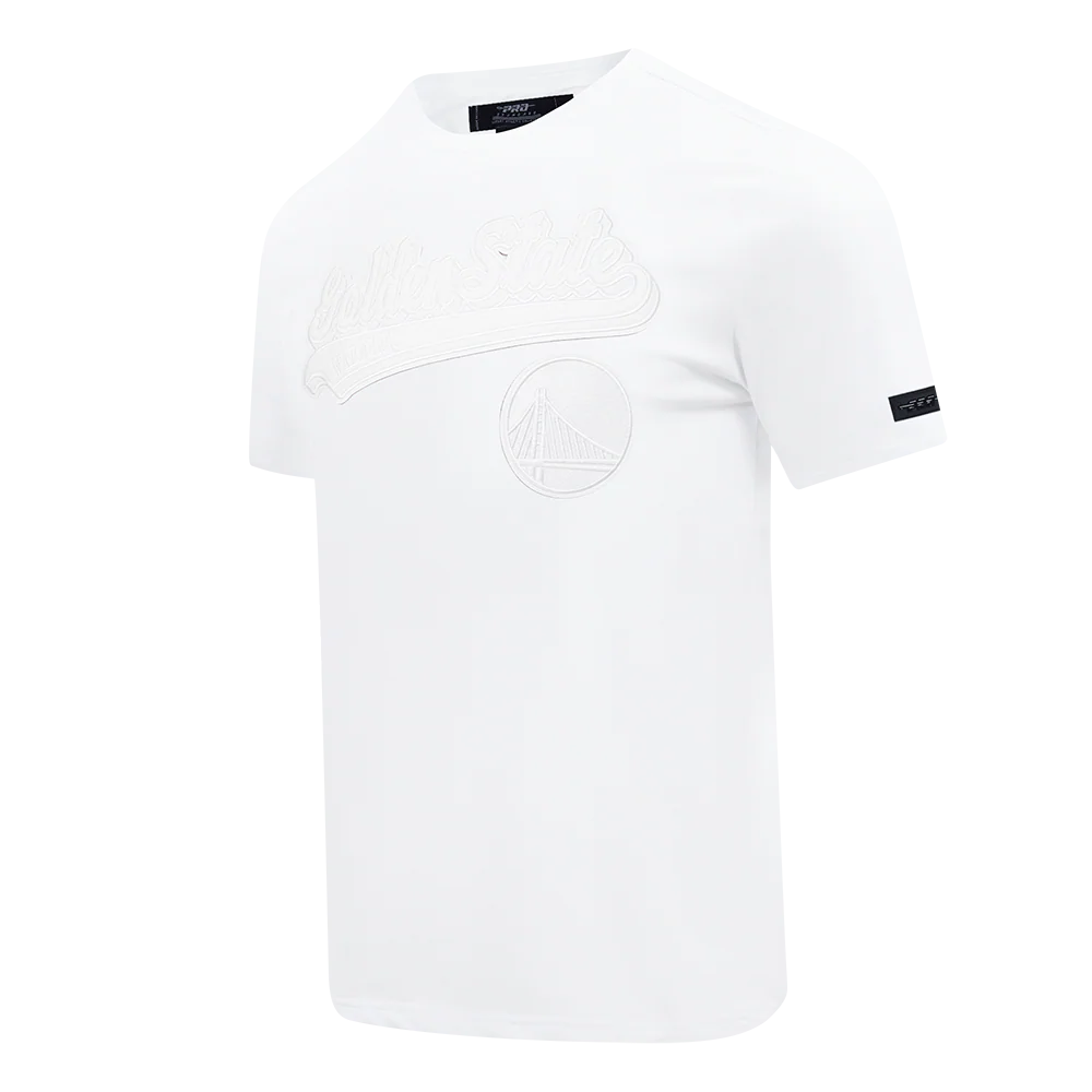 NBA GOLDEN STATE WARRIORS WHITE OUT MEN'S SINGLE JERSEY TEE (WHITE) - Image 2