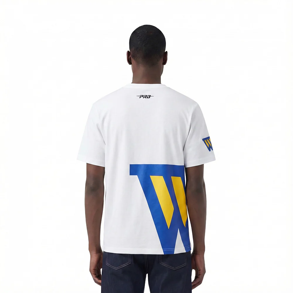 NBA GOLDEN STATE WARRIORS LIVING LARGE MEN'S CJ DROP SHOULDER TEE (WHITE) - Image 2