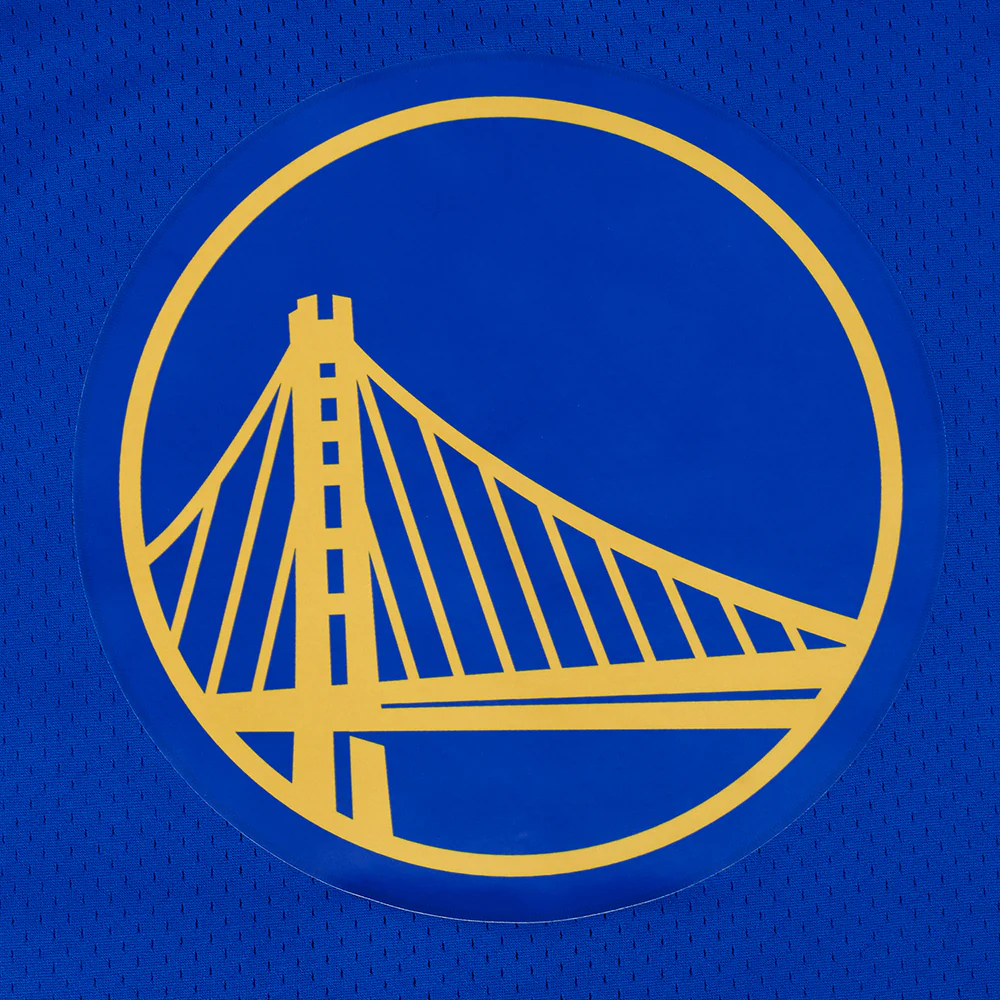 NBA GOLDEN STATE WARRIORS STEPHEN CURRY #30 CLASSIC MESH PNN MEN'S MESH BUTTON DOWN SHIRT (ROYAL BLUE) - Image 11