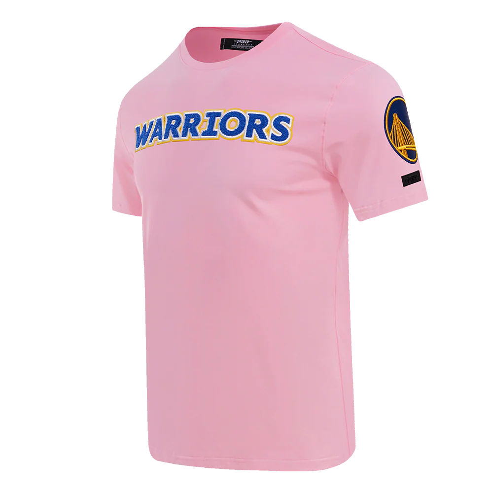 NBA GOLDEN STATE WARRIORS CLASSIC CHENILLE MEN'S TEE (PINK) - Image 4