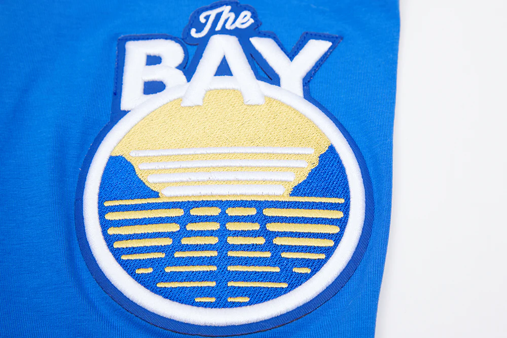 NBA GOLDEN STATE WARRIORS CLASSIC CHENILLE MEN'S TEE (ROYAL BLUE) - Image 11