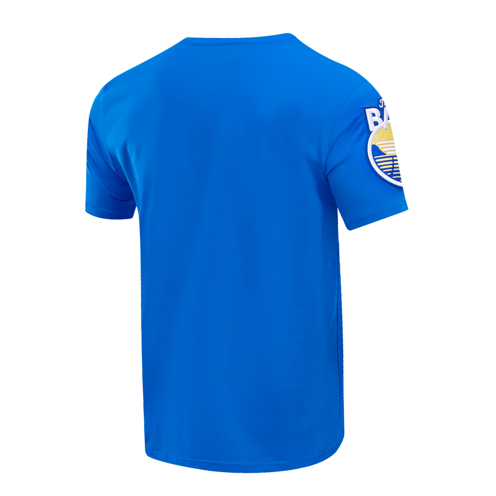 NBA GOLDEN STATE WARRIORS CLASSIC CHENILLE MEN'S TEE (ROYAL BLUE) - Image 6
