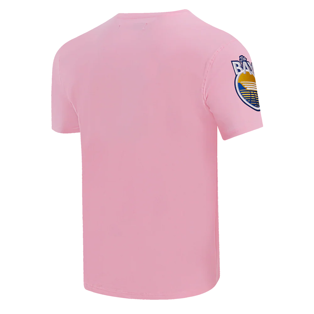 NBA GOLDEN STATE WARRIORS LOGO PRO TEAM MEN'S TEE (PINK) - Image 3