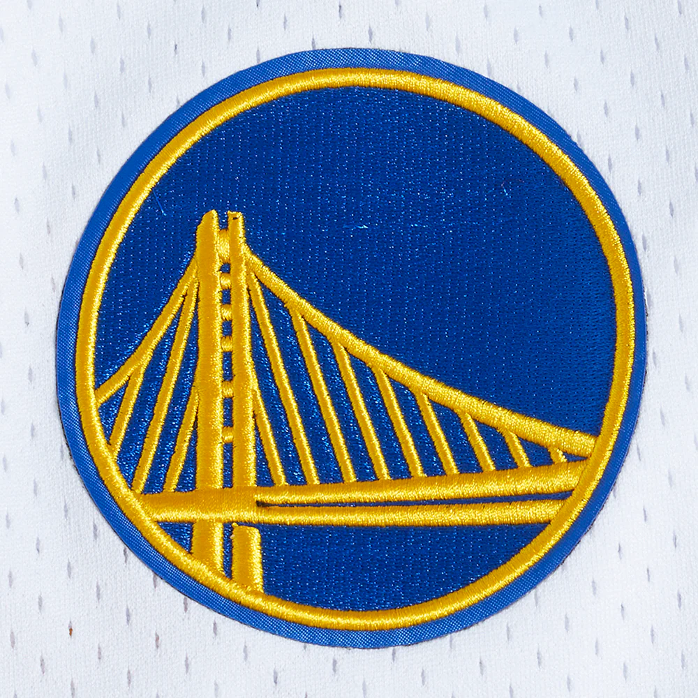 NBA GOLDEN STATE WARRIORS PLAYER NAME AND NUMBER MEN'S BUTTON DOWN MESH TOP (WHITE/ROYAL BLUE) - Image 5
