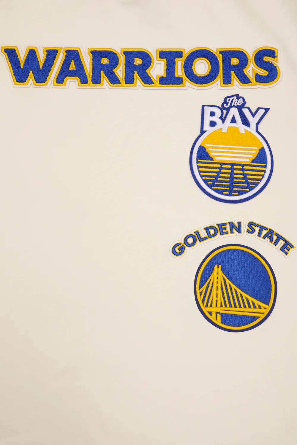 NBA GOLDEN STATE WARRIORS RETRO CLASSIC MEN'S TEE (EGGSHELL/ ROYAL BLUE) - Image 5