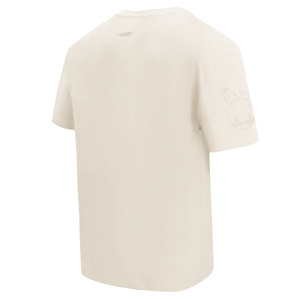 NBA GOLDEN STATE WARRIORS NEUTRAL DROP SHOULDER MEN'S TEE (EGGSHELL) - Image 3