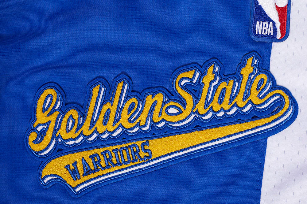 NBA GOLDEN STATE WARRIORS SCRIPT TAIL MEN'S DOUBLE KNIT 2.0 SHORT (ROYAL BLUE) - Image 6