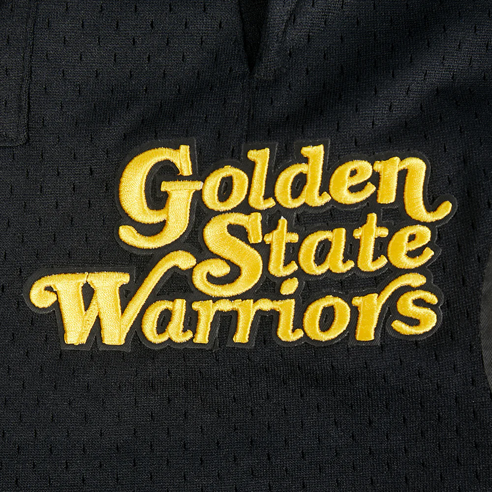 NBA GOLDEN STATE WARRIORS SOUVENIR MEN'S MESH SHORT (BLACK) - Image 5