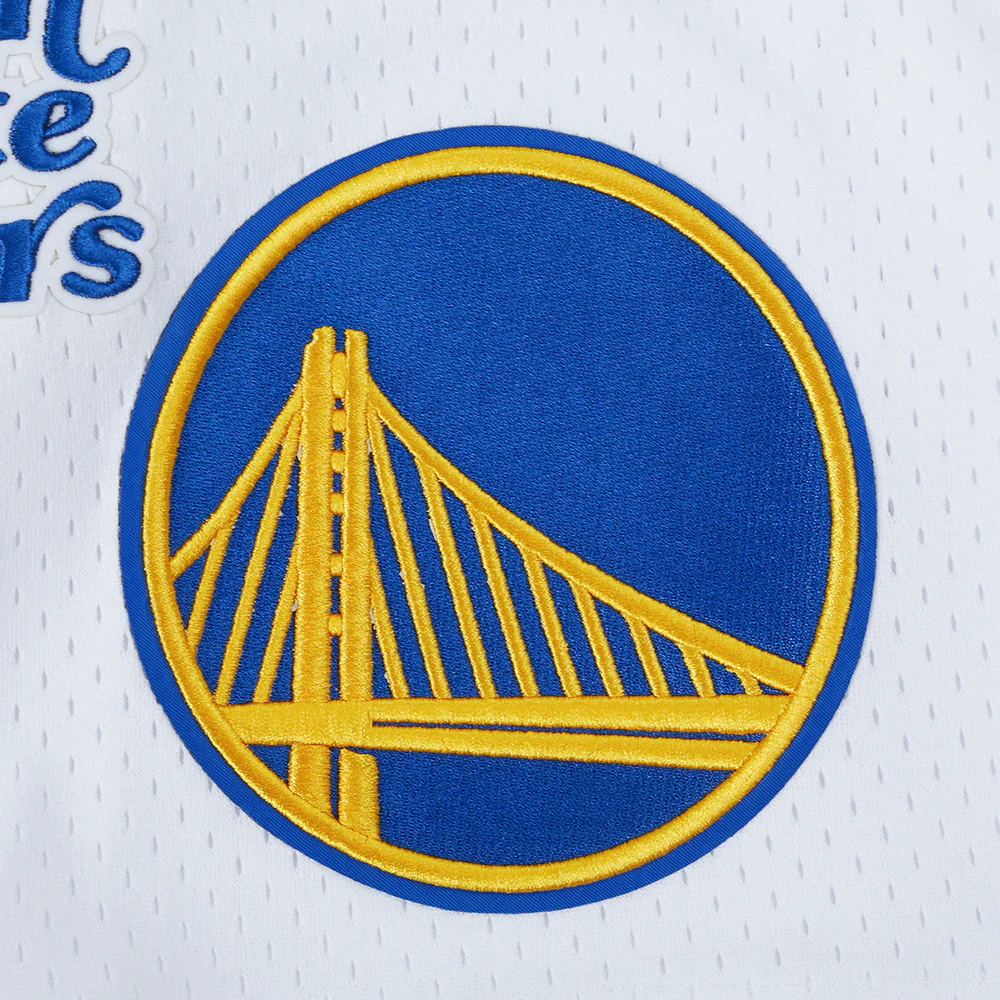 NBA GOLDEN STATE WARRIORS SOUVENIR MEN'S MESH SHORT (WHITE) - Image 7