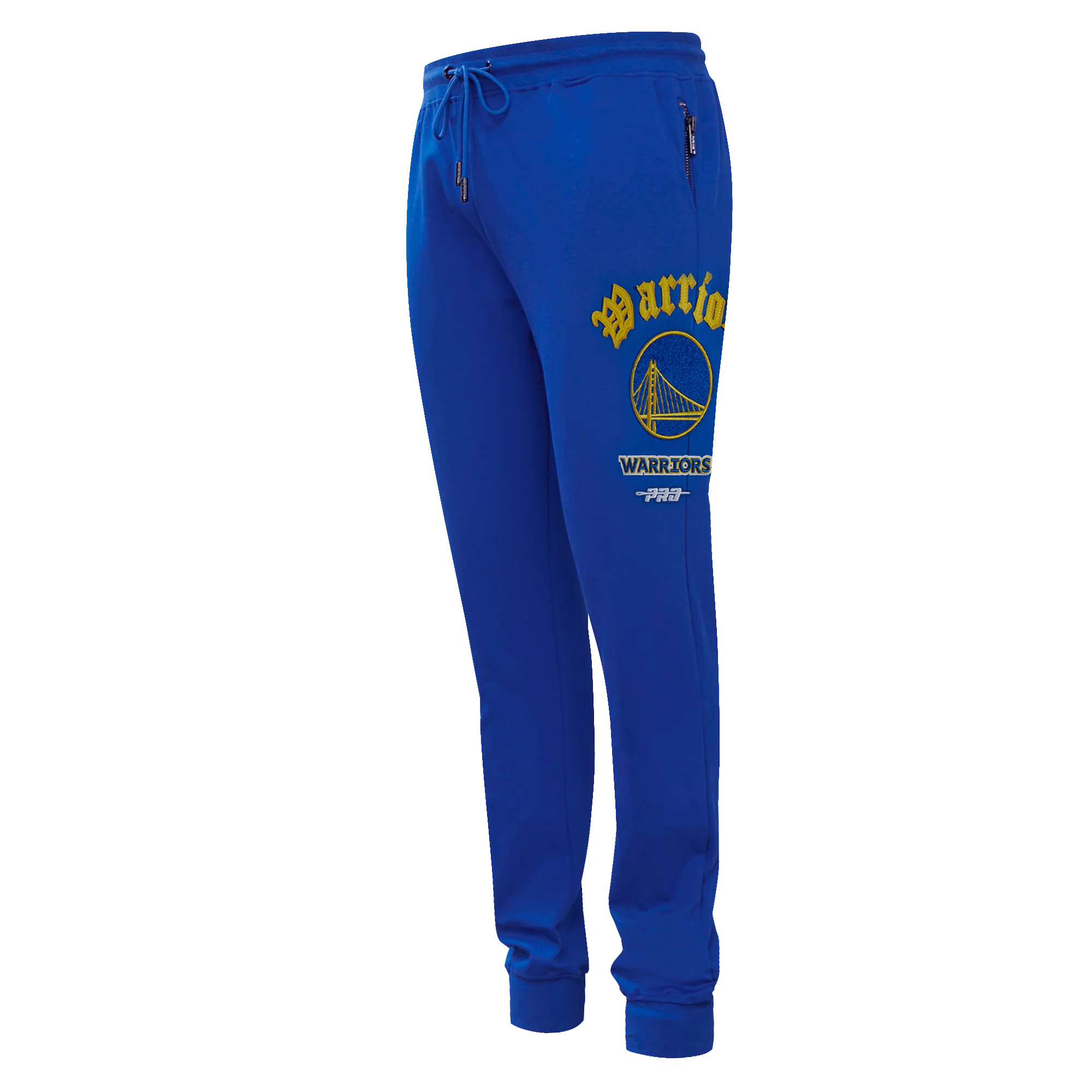 NBA GOLDEN STATE WARRIORS OLD ENGLISH MEN'S SWEATPANT (ROYAL BLUE)