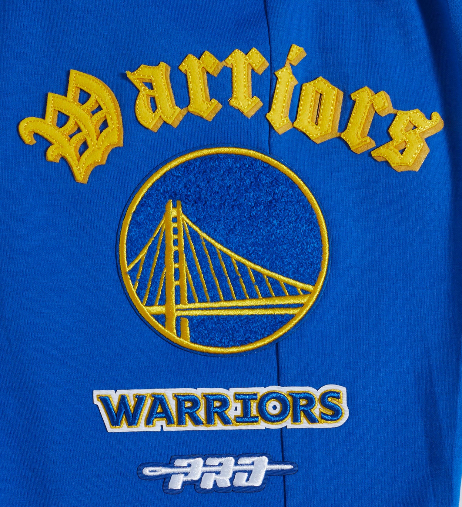 NBA GOLDEN STATE WARRIORS OLD ENGLISH MEN'S SWEATPANT (ROYAL BLUE) - Image 5