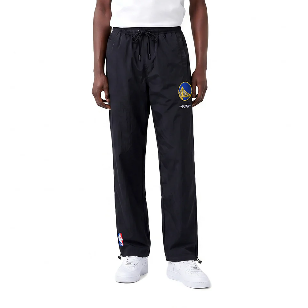 NBA GOLDEN STATE WARRIORS PRE GAME MEN'S NYLON PANT (BLACK)