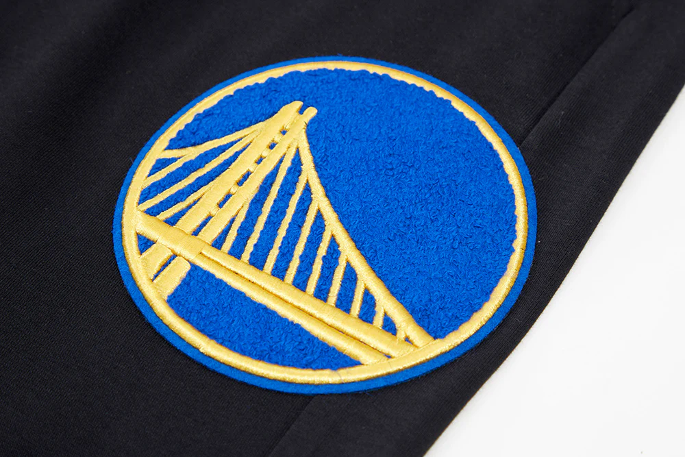 NBA GOLDEN STATE WARRIORS CLASSIC CHENILLE MEN'S JOGGER (BLACK) - Image 6