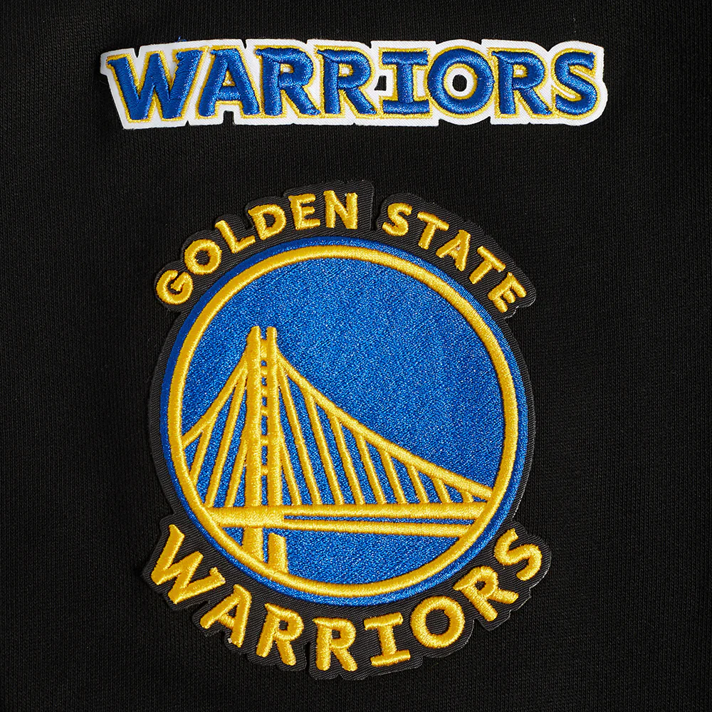 NBA GOLDEN STATE WARRIORS OLD ENGLISH MEN'S CREWNECK (BLACK) - Image 8