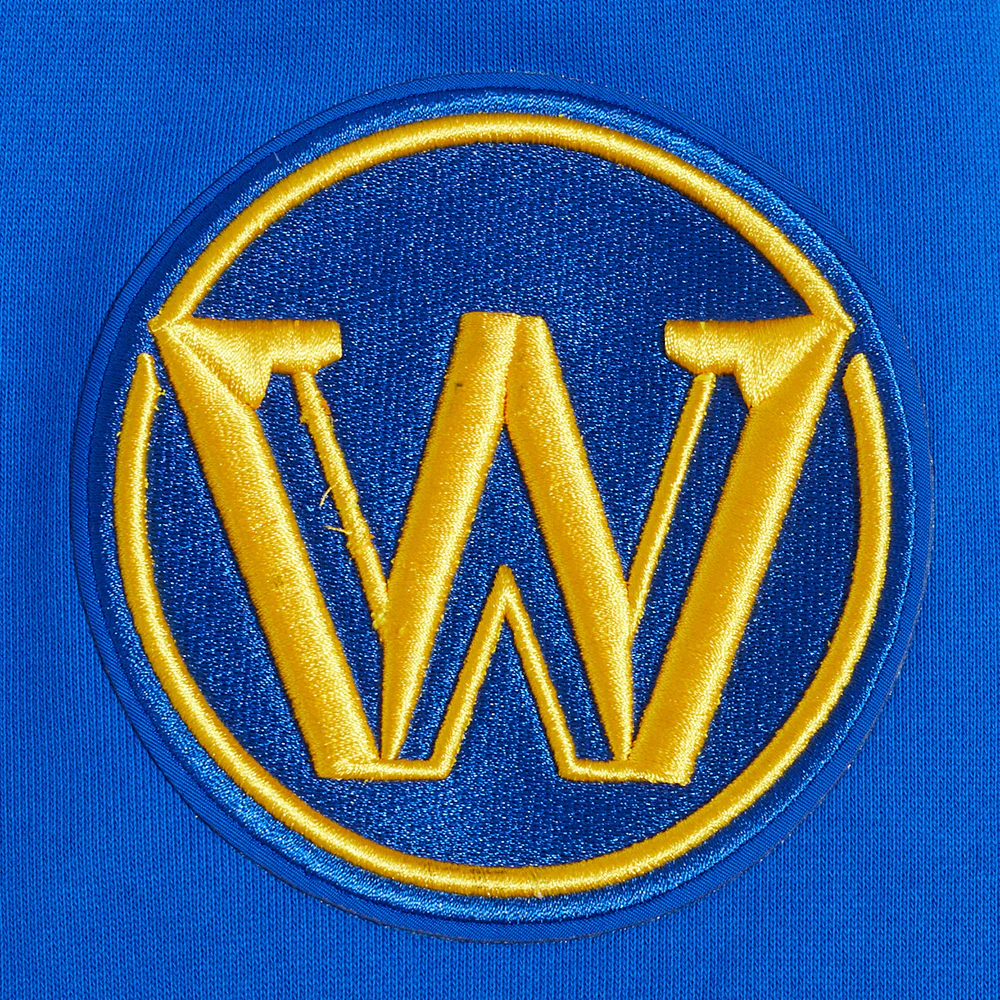 NBA GOLDEN STATE WARRIORS OLD ENGLISH MEN'S PULLOVER HOODIE (ROYAL BLUE) - Image 9