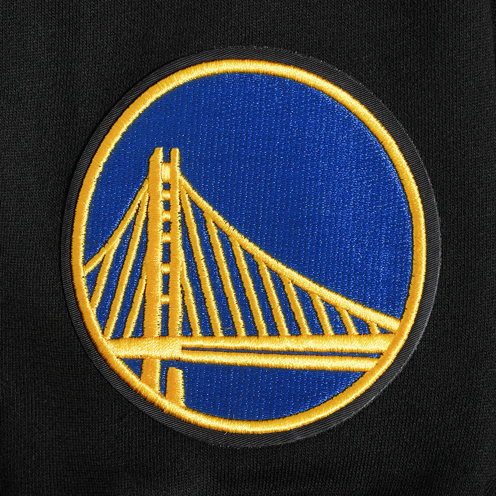NBA GOLDEN STATE WARRIORS WINGSPAN MEN'S DROP SHOULDER FLEECE CREWNECK (BLACK) - Image 8