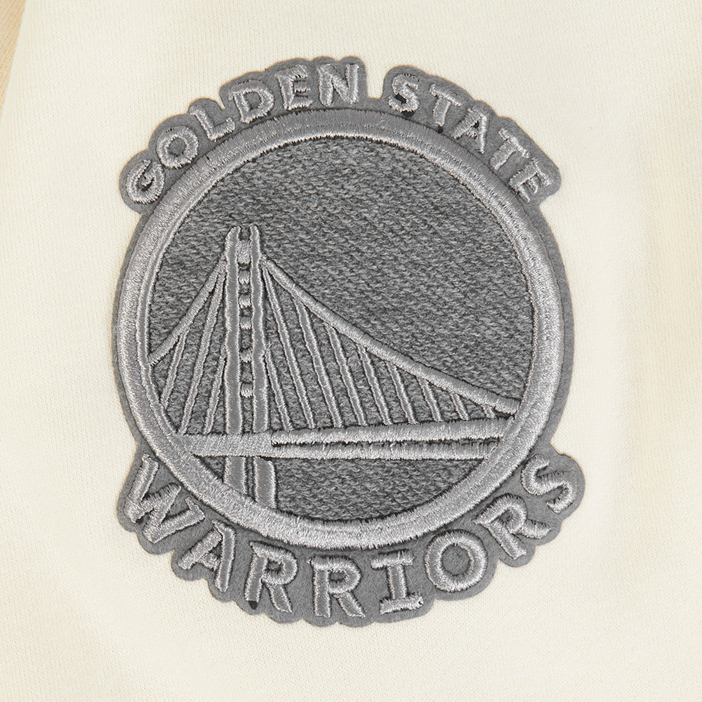 NBA GOLDEN STATE WARRIORS REVERSE FRENCH TERRY MEN'S DROP SHOULDER FLEECE CREWNECK (EGGSHELL) - Image 8