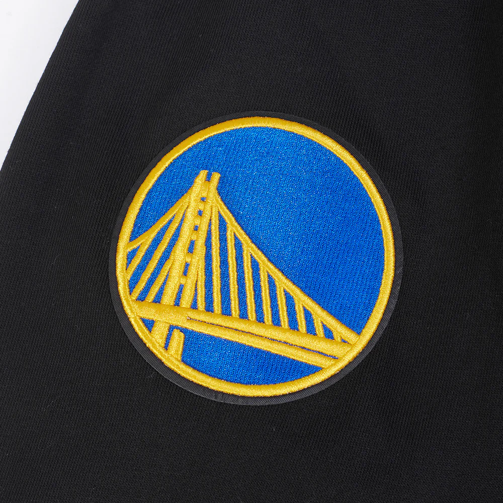 NBA GOLDEN STATE WARRIORS SOUVENIR MEN'S FLEECE PULLOVER HOODIE (BLACK) - Image 11