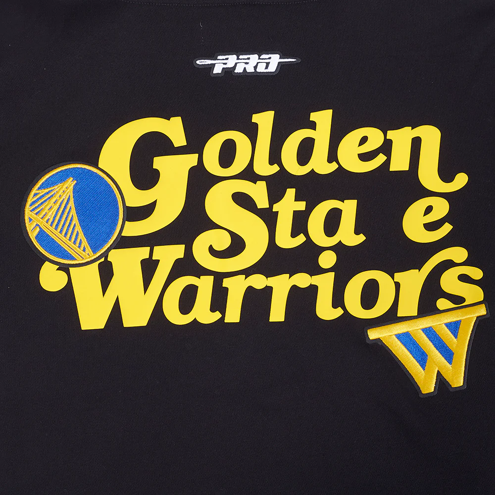 NBA GOLDEN STATE WARRIORS SOUVENIR MEN'S FLEECE PULLOVER HOODIE (BLACK) - Image 13