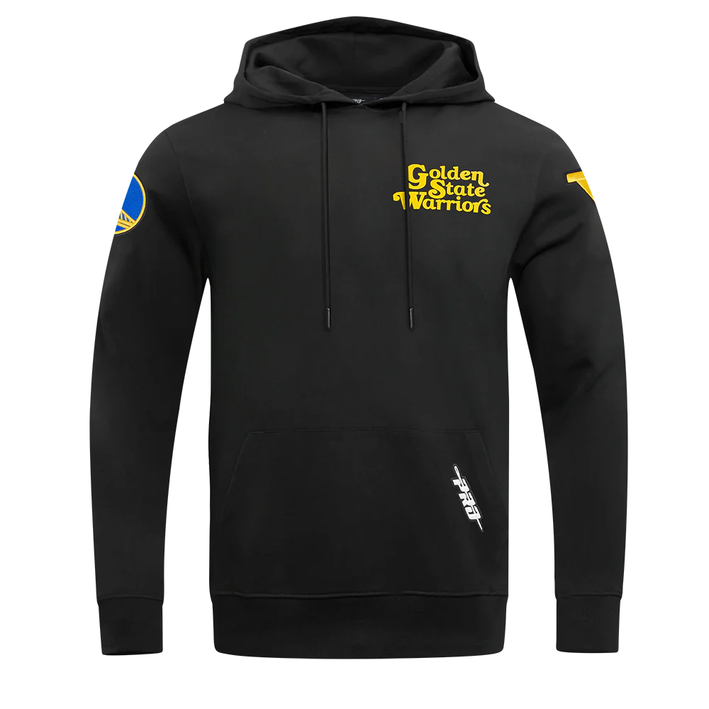 NBA GOLDEN STATE WARRIORS SOUVENIR MEN'S FLEECE PULLOVER HOODIE (BLACK) - Image 5