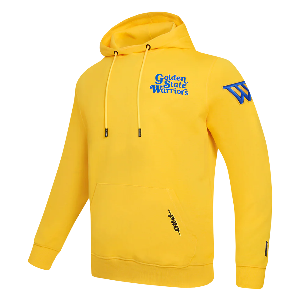 NBA GOLDEN STATE WARRIORS SOUVENIR MEN'S FLEECE PULLOVER HOODIE (YELLOW) - Image 2