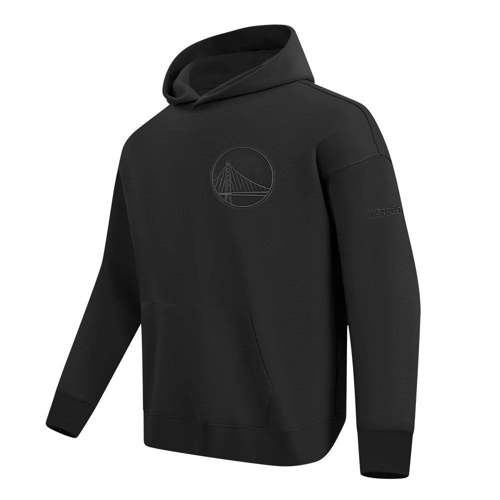 NBA GOLDEN STATE WARRIORS NEUTRAL MEN'S DROP SHOULDER FLC PO HOODIE (BLACK) - Image 6