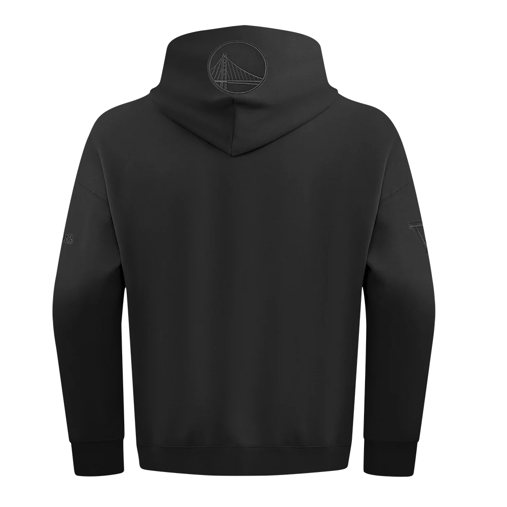 NBA GOLDEN STATE WARRIORS NEUTRAL MEN'S DROP SHOULDER FLC PO HOODIE (BLACK) - Image 7