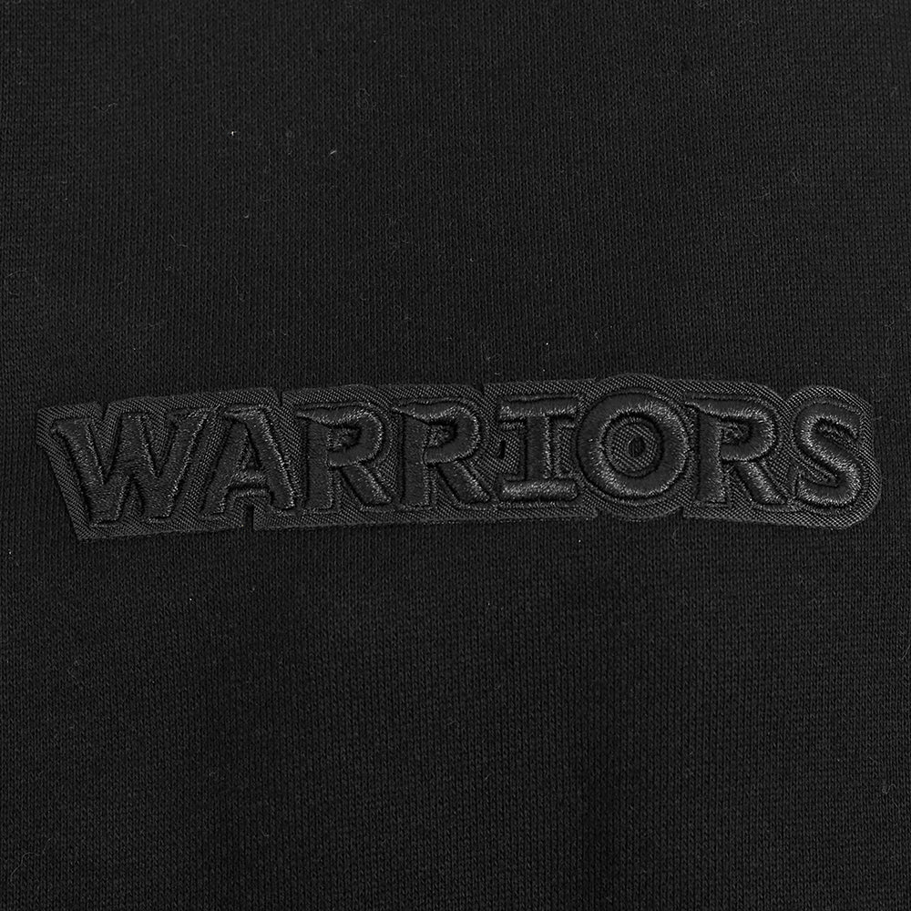 NBA GOLDEN STATE WARRIORS NEUTRAL MEN'S DROP SHOULDER FLC PO HOODIE (BLACK) - Image 9