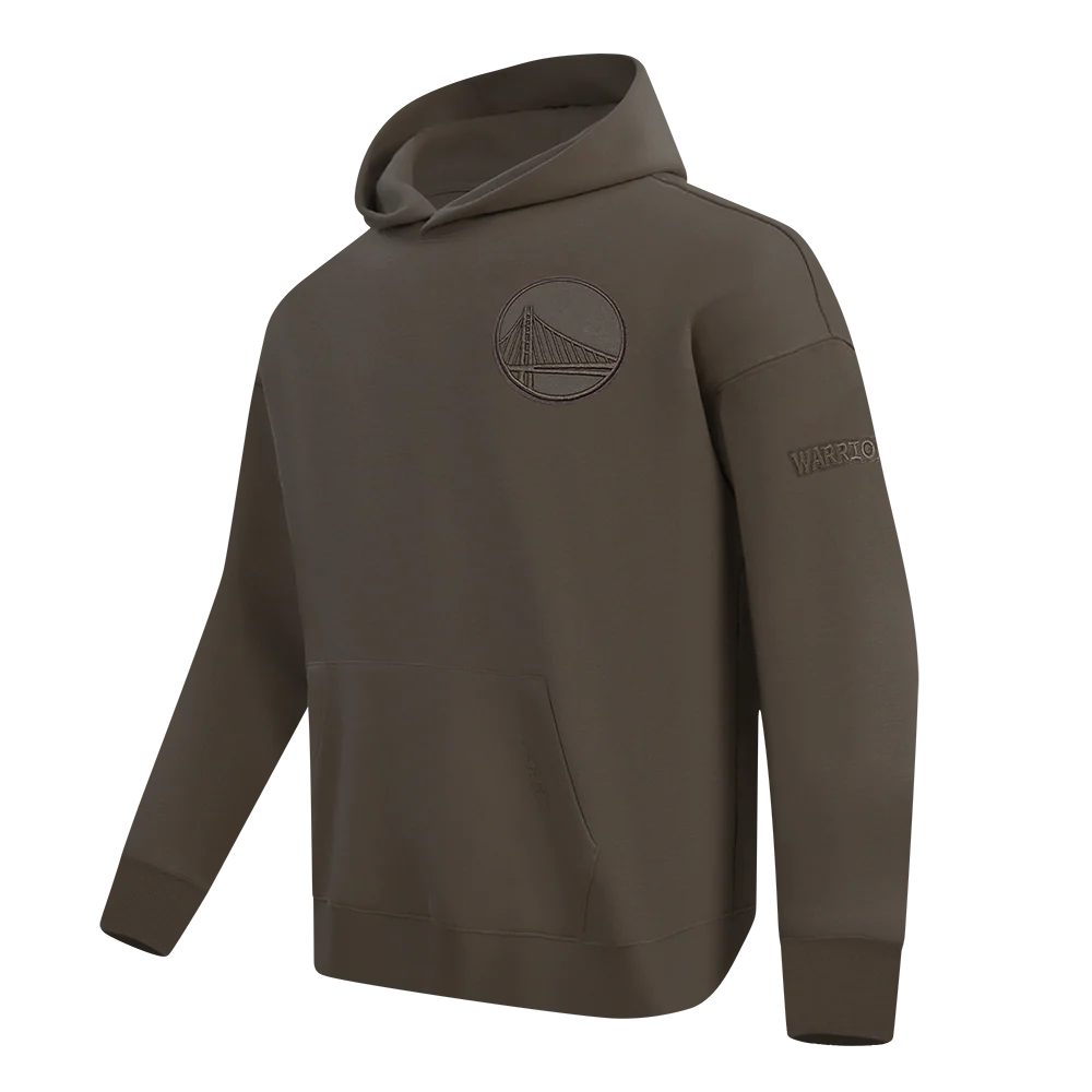 GOLDEN STATE WARRIORS NEUTRAL MEN'S DROP SHOULDER FLC PO HOODIE (DARK TAUPE) - Image 6