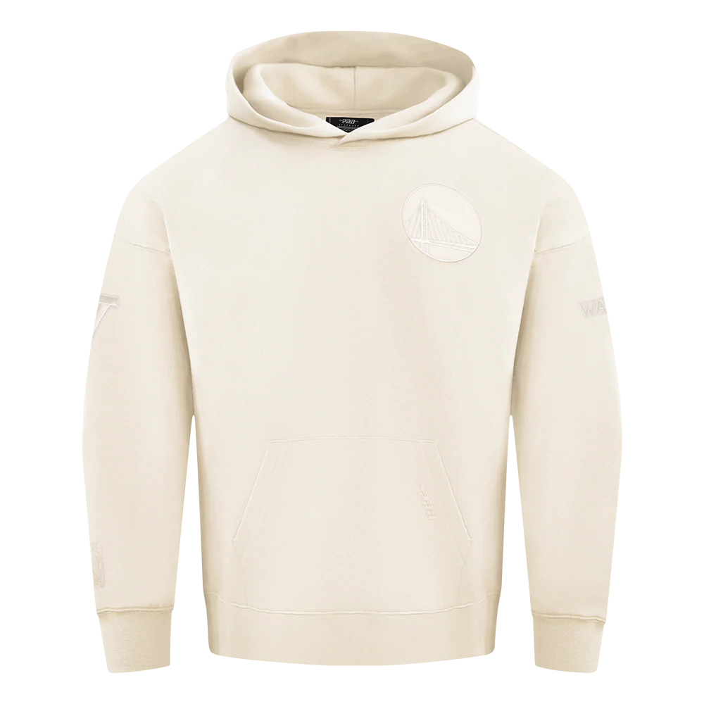 GOLDEN STATE WARRIORS NEUTRAL MEN'S DROP SHOULDER FLC PO HOODIE (EGGSHELL)