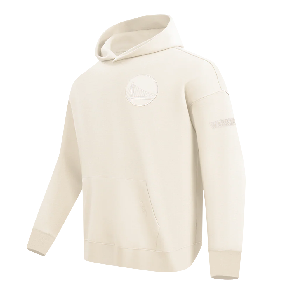 GOLDEN STATE WARRIORS NEUTRAL MEN'S DROP SHOULDER FLC PO HOODIE (EGGSHELL) - Image 2